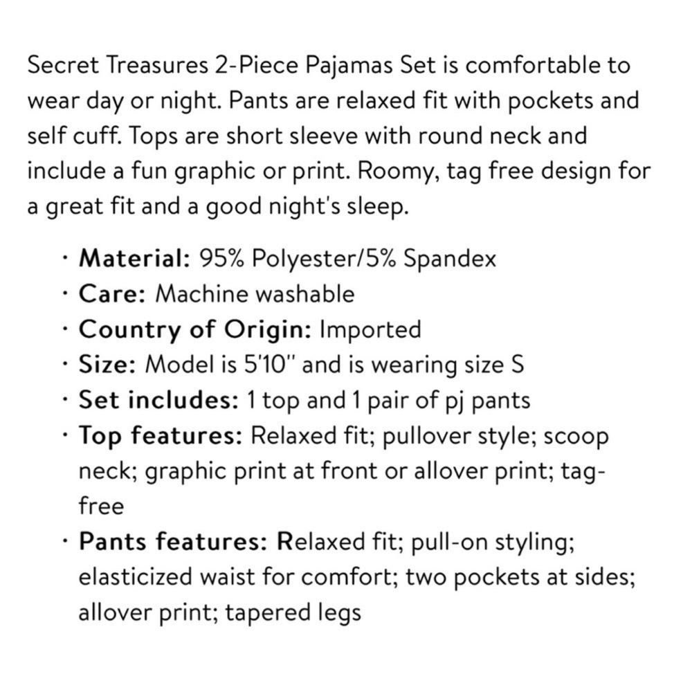 Secret Treasures Queen of Everything Tie Dye 2 Piece Pajama Set - Picture 9 of 10